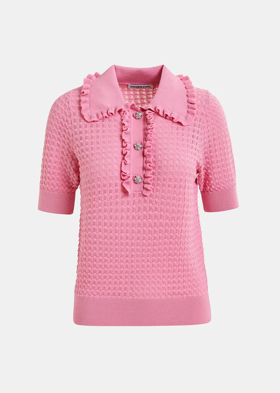 HEMIRATES KNITTED POLO - Light Pink