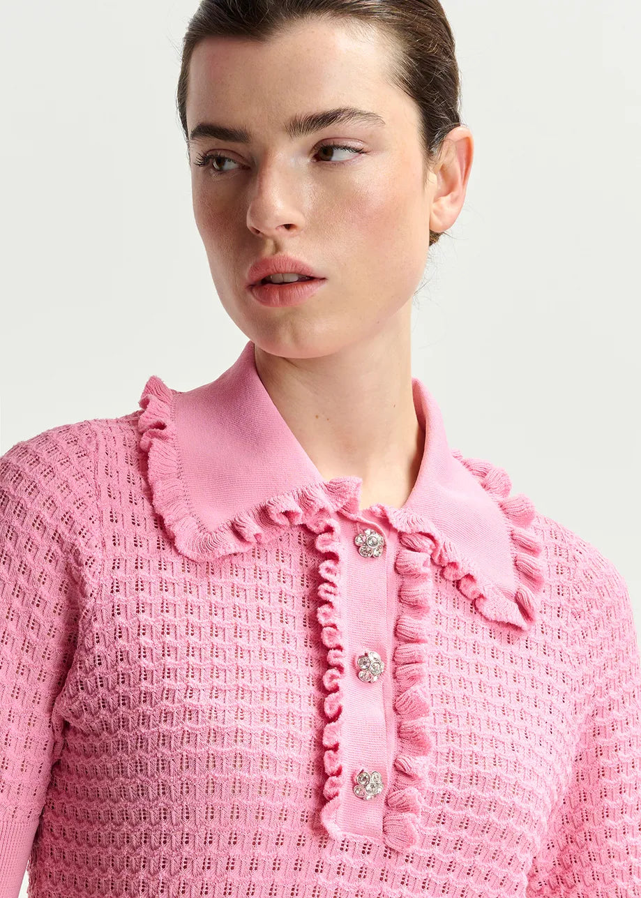 HEMIRATES KNITTED POLO - Light Pink