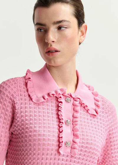 HEMIRATES KNITTED POLO - Light Pink