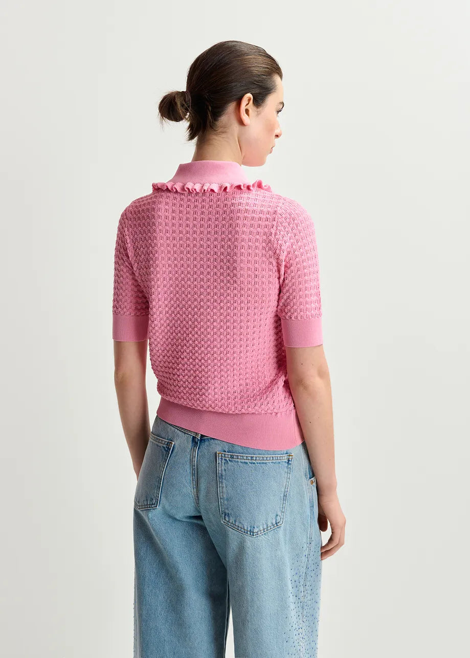 HEMIRATES KNITTED POLO - Light Pink