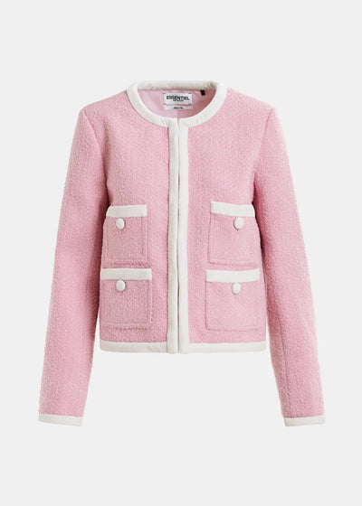 Howy Fitted Jacket - Light Pink/White