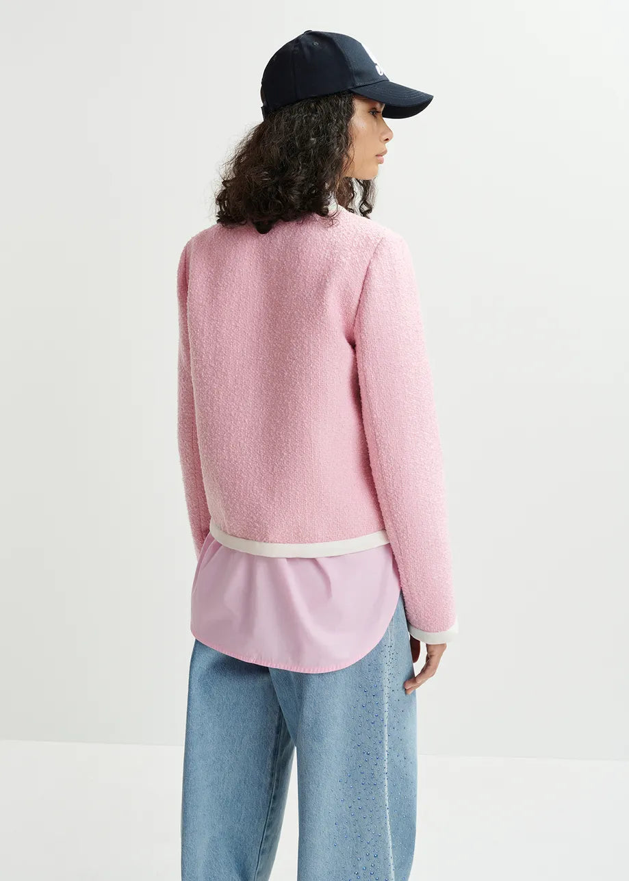 Howy Fitted Jacket - Light Pink/White