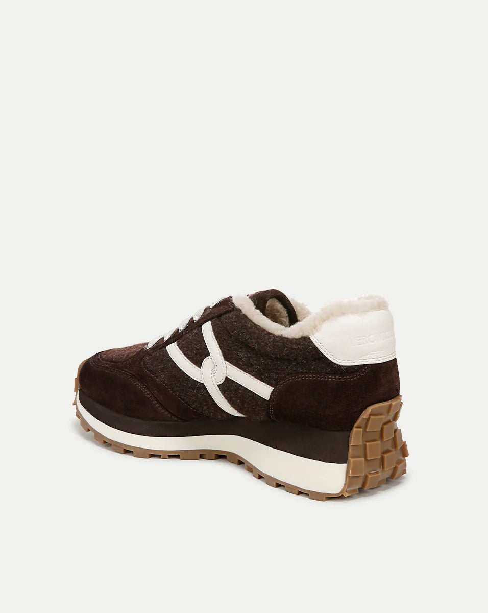 Valentina Shearling Sneaker - Expresso