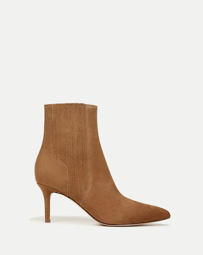 Lisa Suede Mid-Heel Bootie - Hazelwood