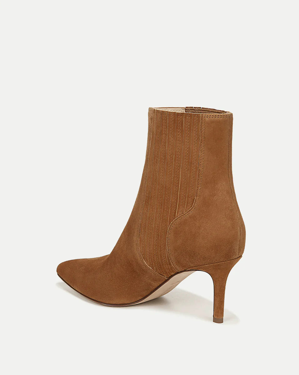 Lisa Suede Mid-Heel Bootie - Hazelwood