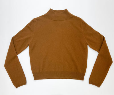 Mock Neck Sweater - Brown