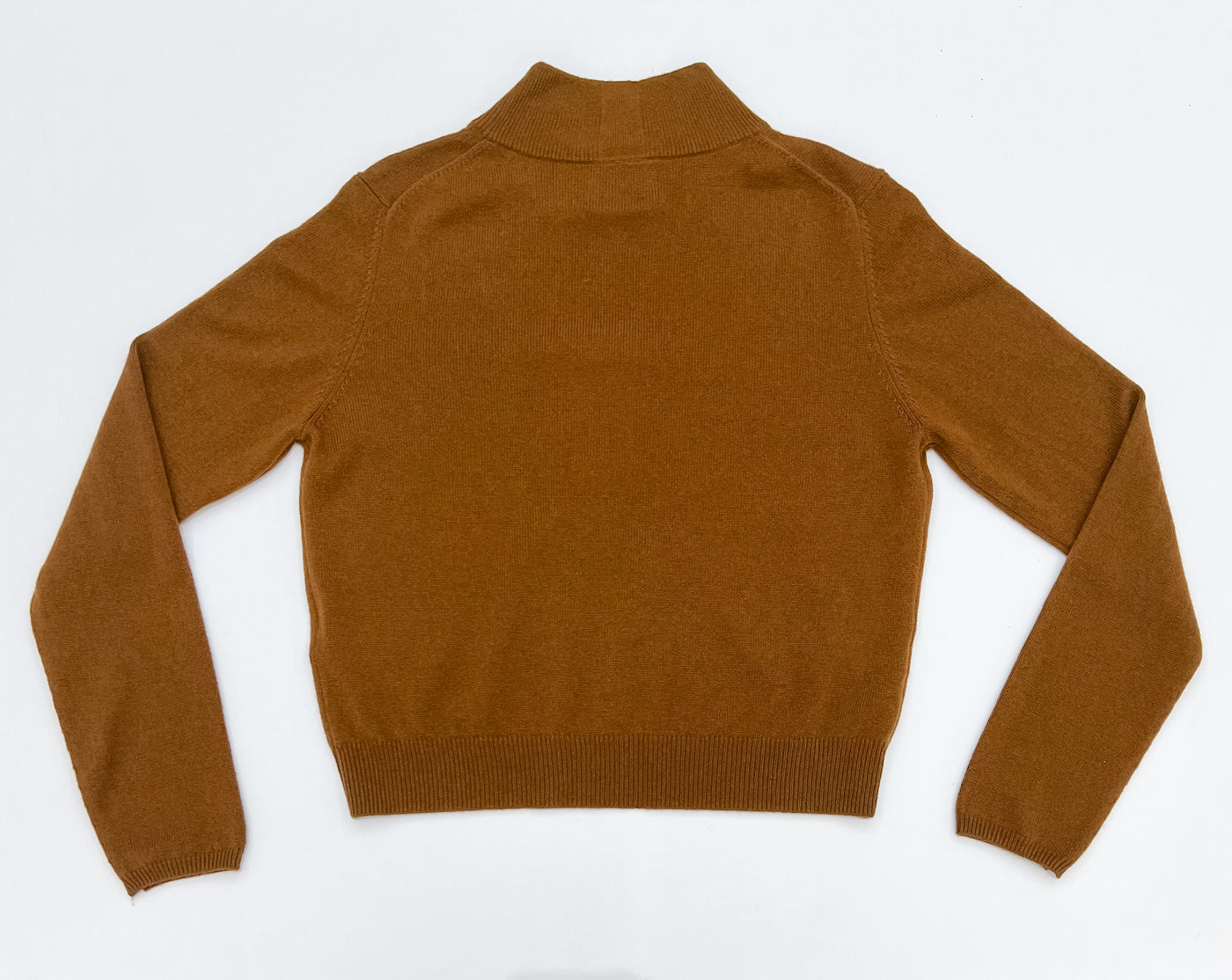 Mock Neck Sweater - Brown