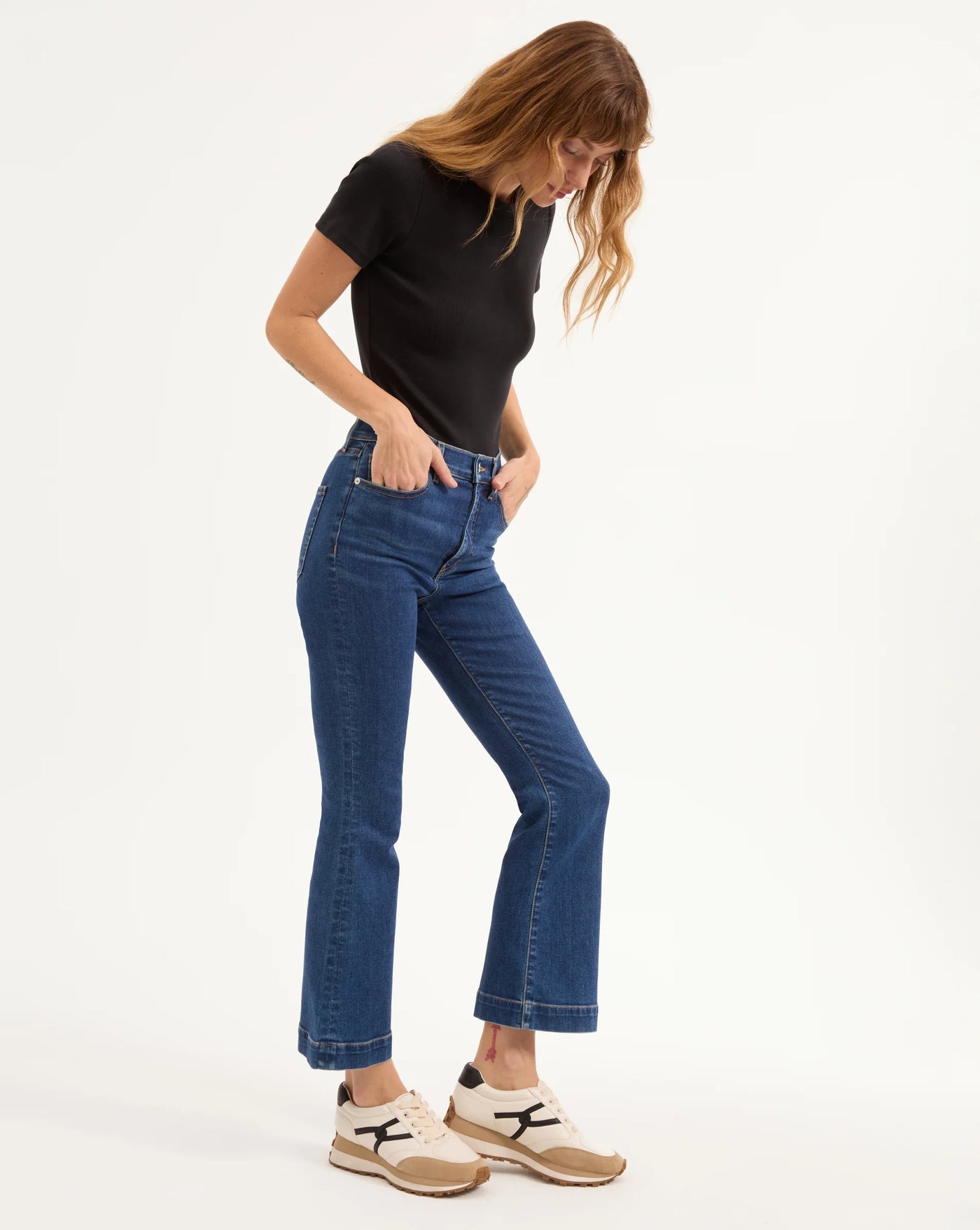 Carson Kick-Flare Jean - Bright Blue