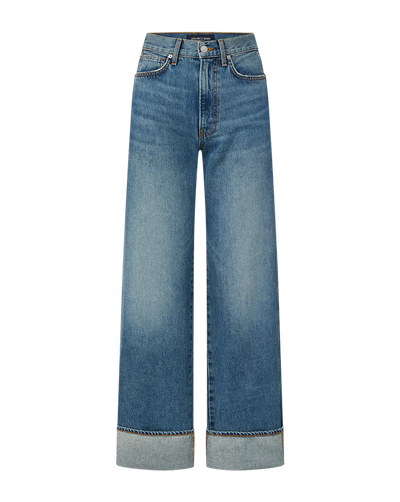 Taylor Cuffed Wide-Leg Jean - Rebel Stone