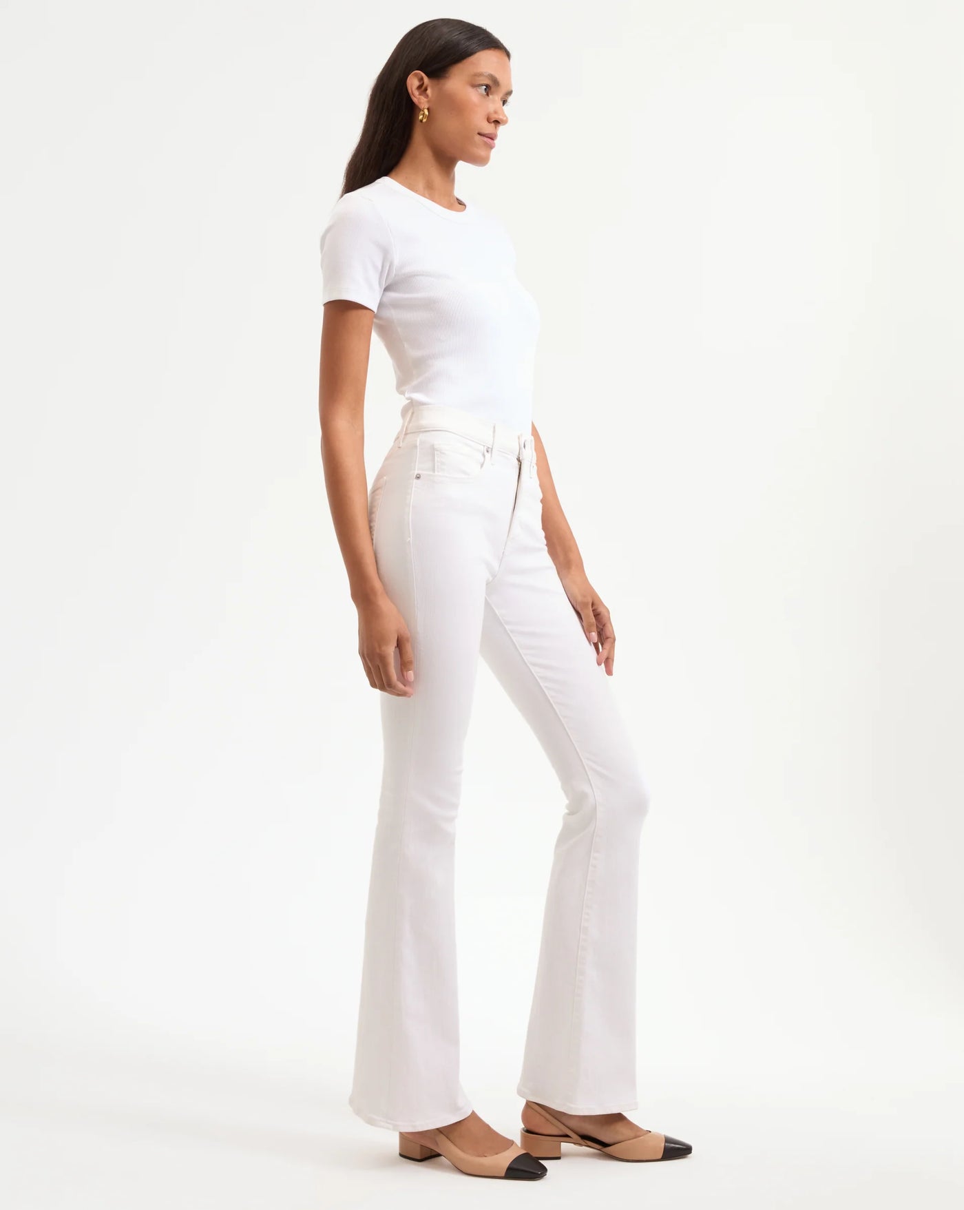 BEVERLY SKINNY FLARE - White