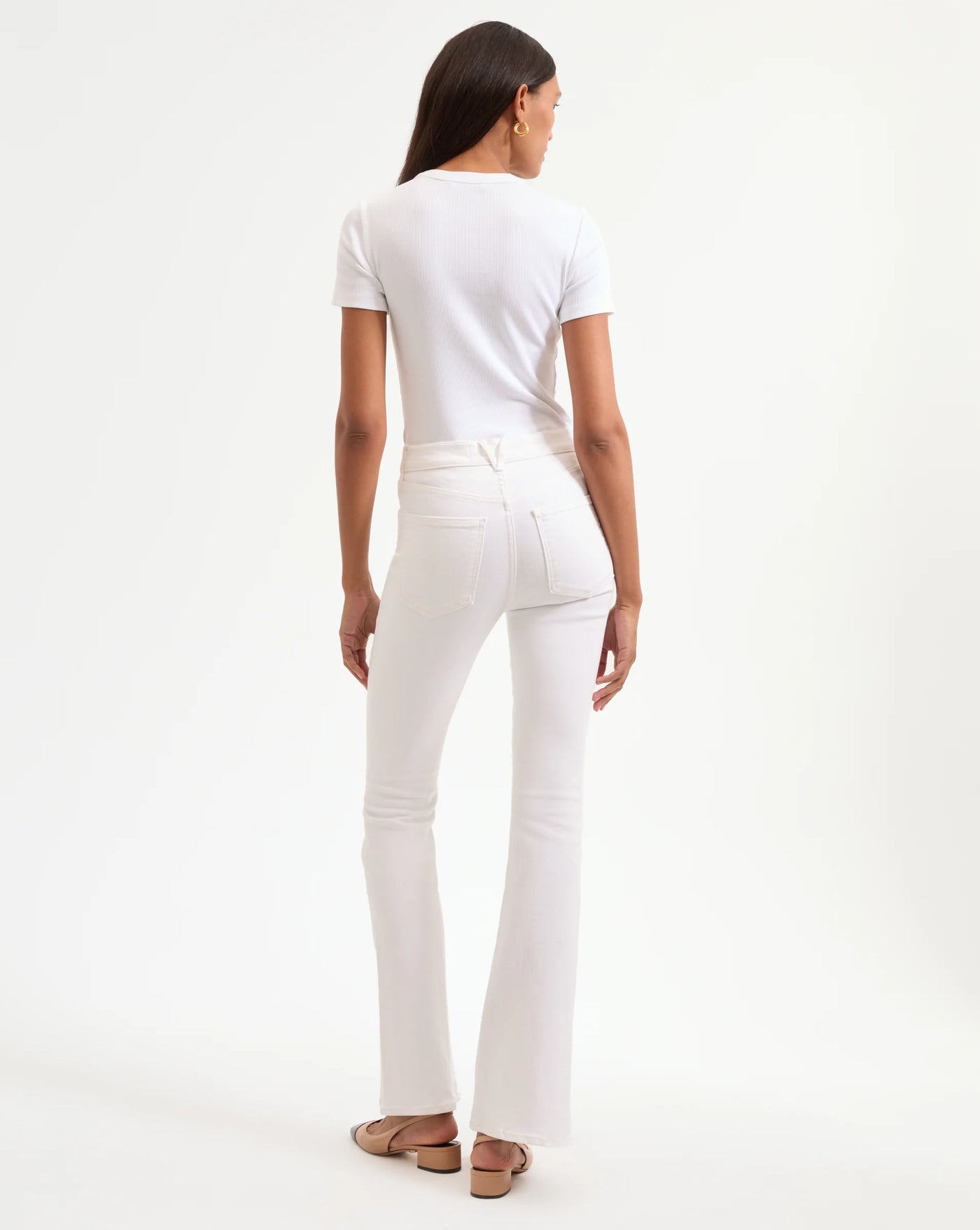 BEVERLY SKINNY FLARE - White