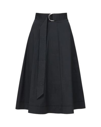 Facia A-Line Skirt - Black