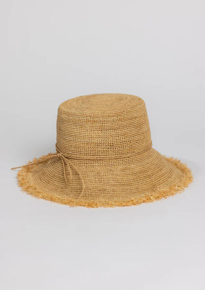 PACKABLE RAFFIA BUCKET - Natural