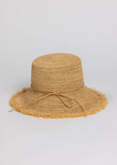 PACKABLE RAFFIA BUCKET - Natural