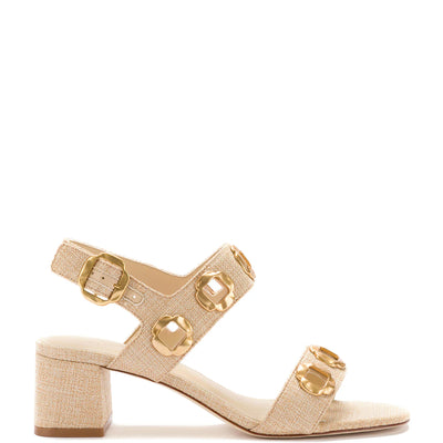 Milan Sandal - Beige Raffia