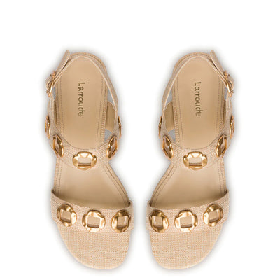 Milan Sandal - Beige Raffia