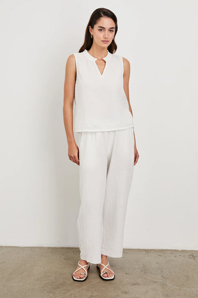 Leon Crop Pant - White