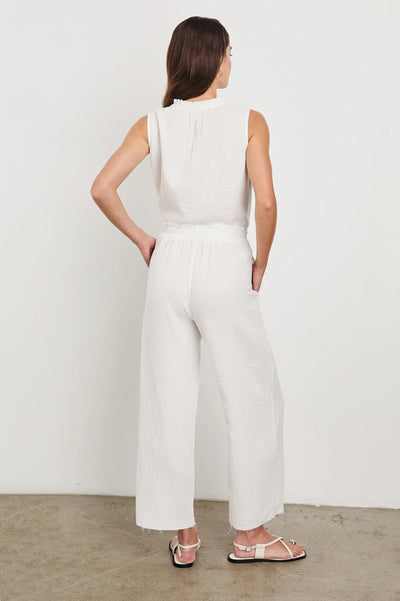 Leon Crop Pant - White