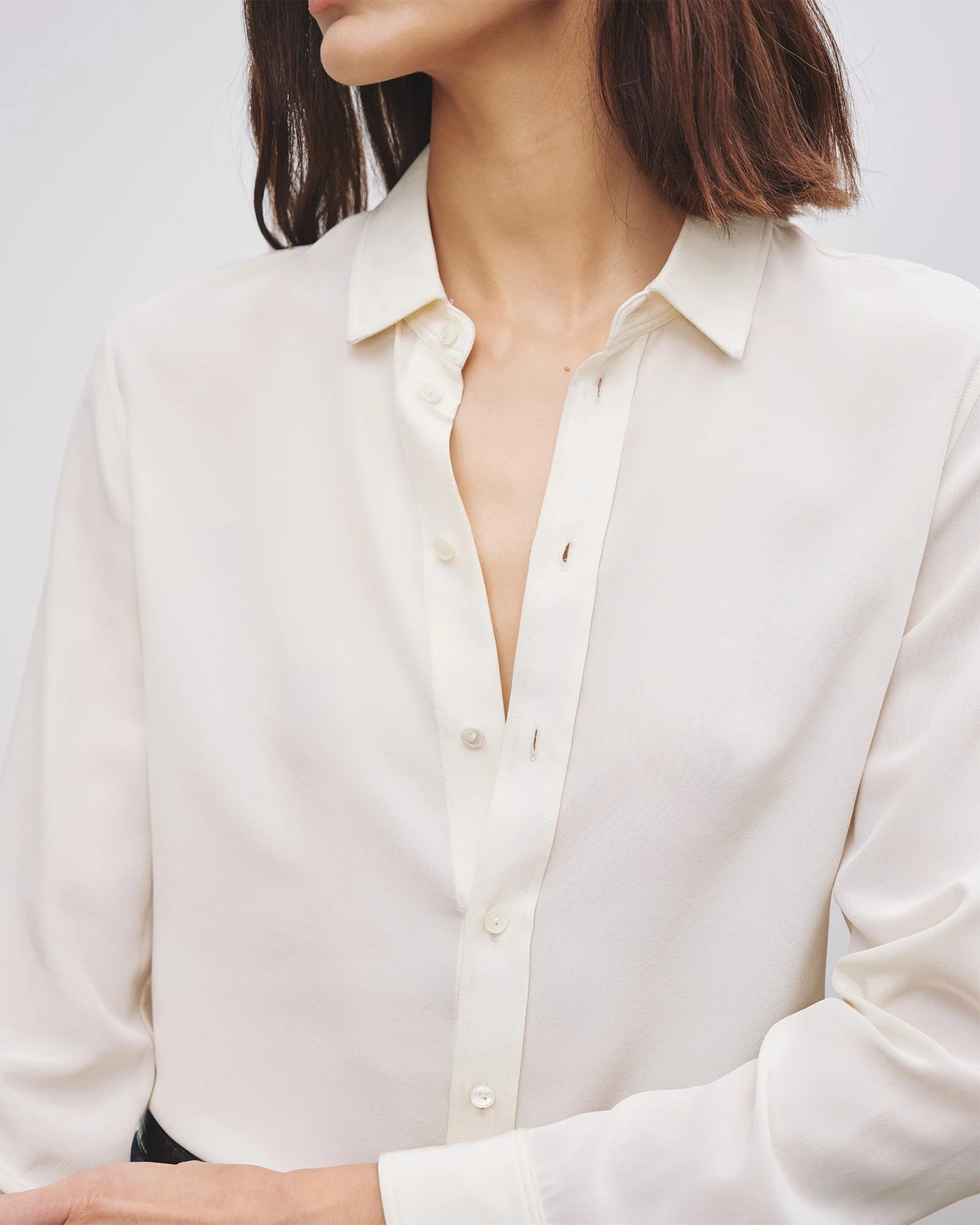 GAIA SILK SHIRT - Ivory