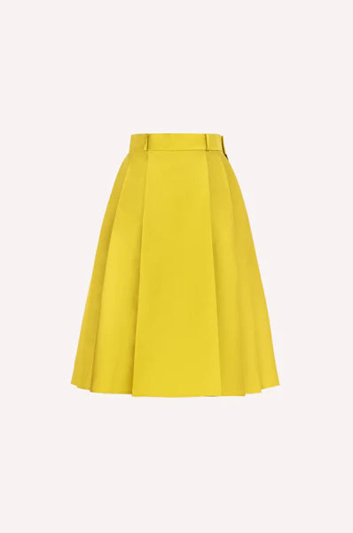 Box Pleated Skirt - Mustard