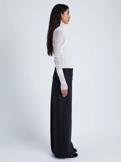 Adriana Skirt in Wool Twill Suiting - Black