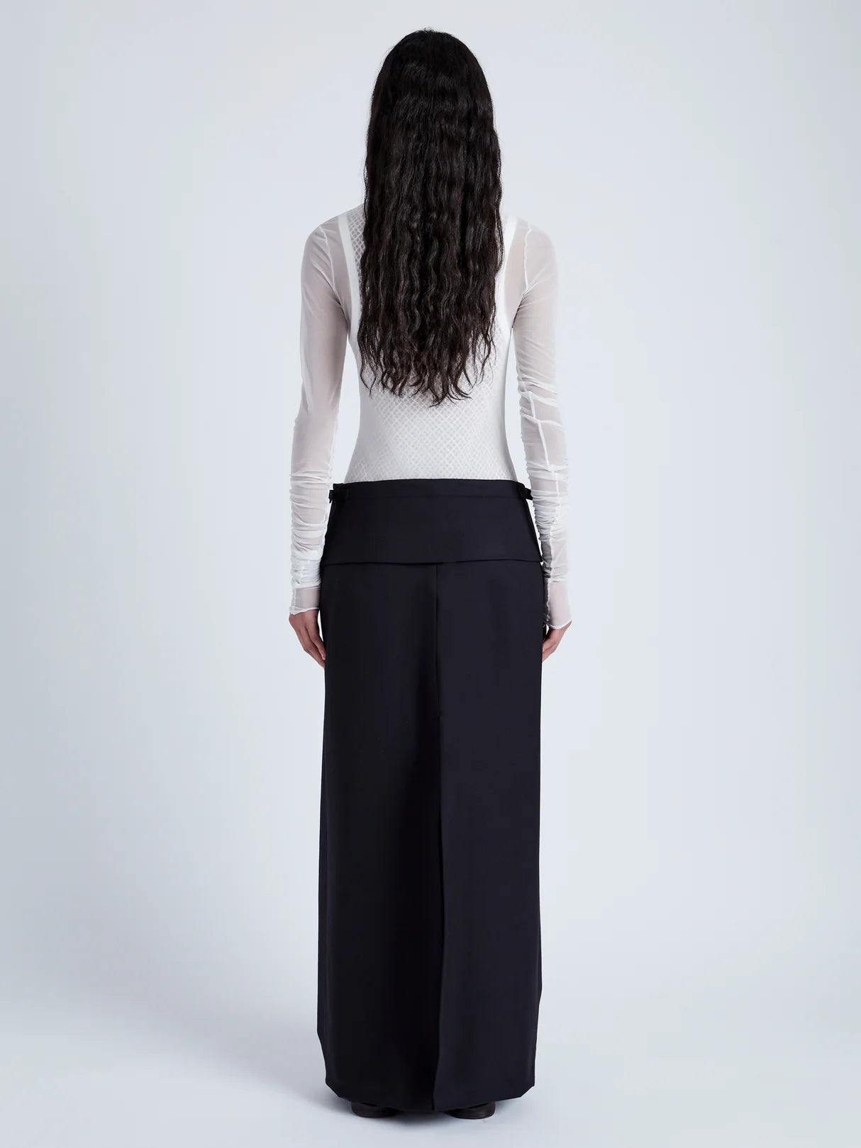 Adriana Skirt in Wool Twill Suiting - Black