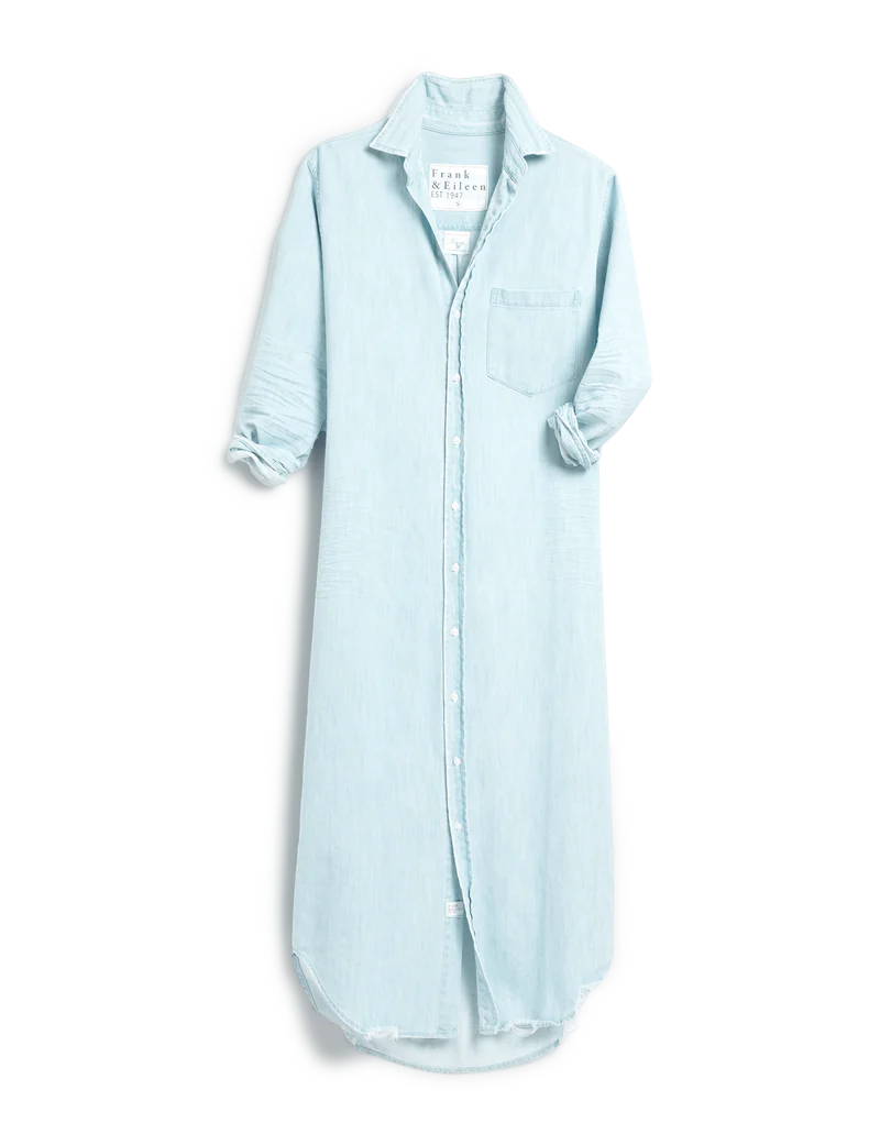 RORY MAXI SHIRTDRESS - Classic Blue Tattered Wash