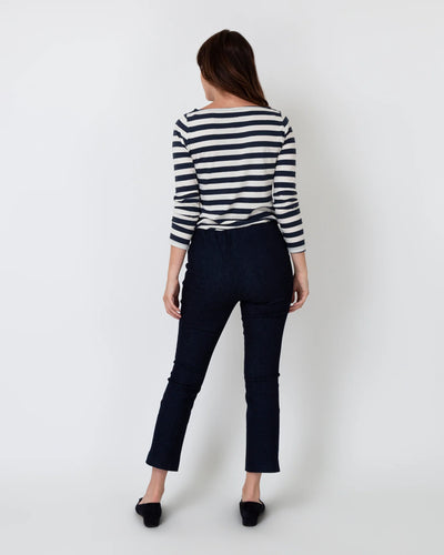 Faye Flare Cropped Pant - Indigo Stretch Denim