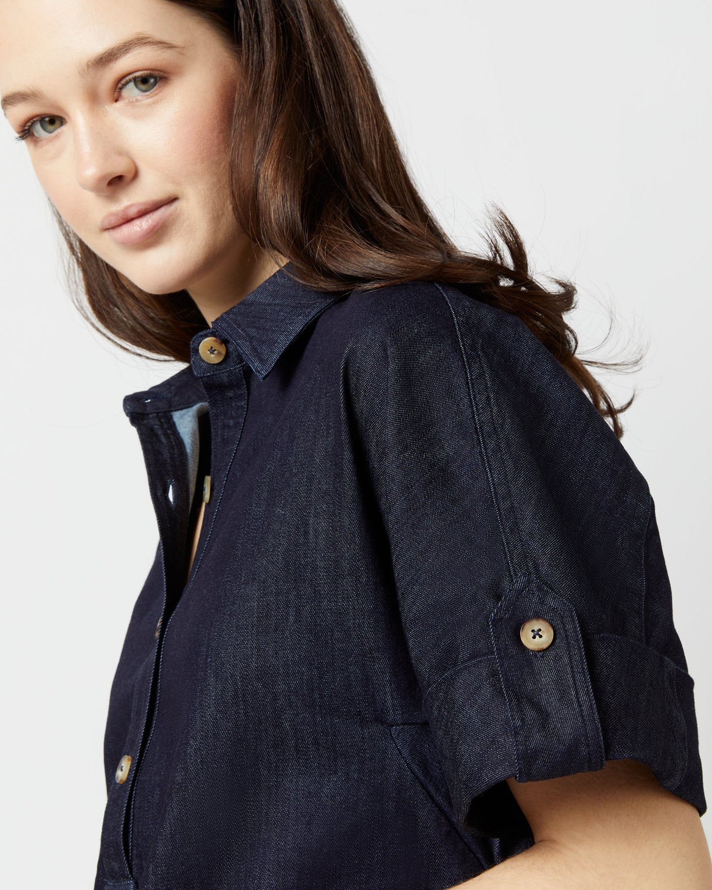 MOLLY DRESS - Indigo Stretch Denim