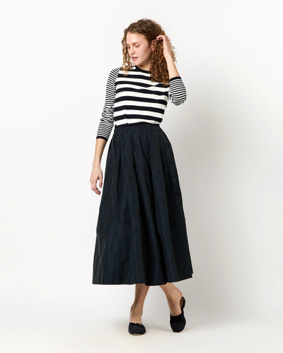 CARLA SKIRT - Navy Nylon Faille