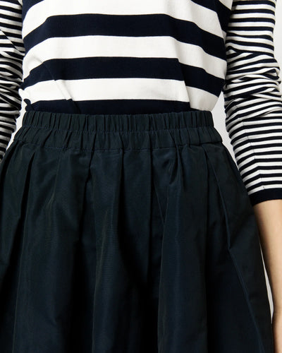 CARLA SKIRT - Navy Nylon Faille