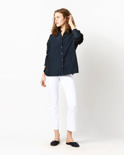 ELLE SHIRT - Navy Nylon Faille