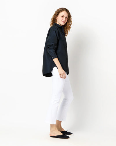 ELLE SHIRT - Navy Nylon Faille