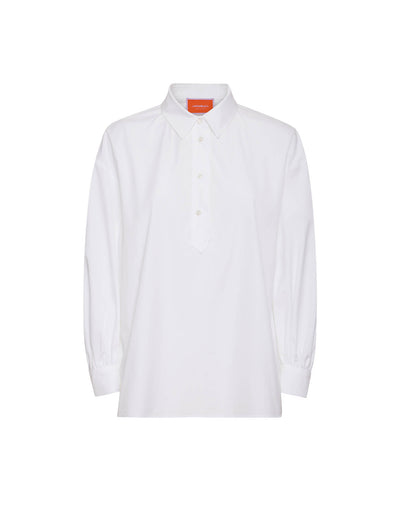 Poet Shirt - Solid White in Tailor Poplin