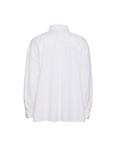 Poet Shirt - Solid White in Tailor Poplin