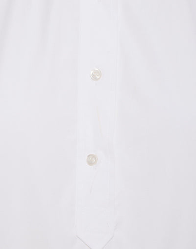 Poet Shirt - Solid White in Tailor Poplin