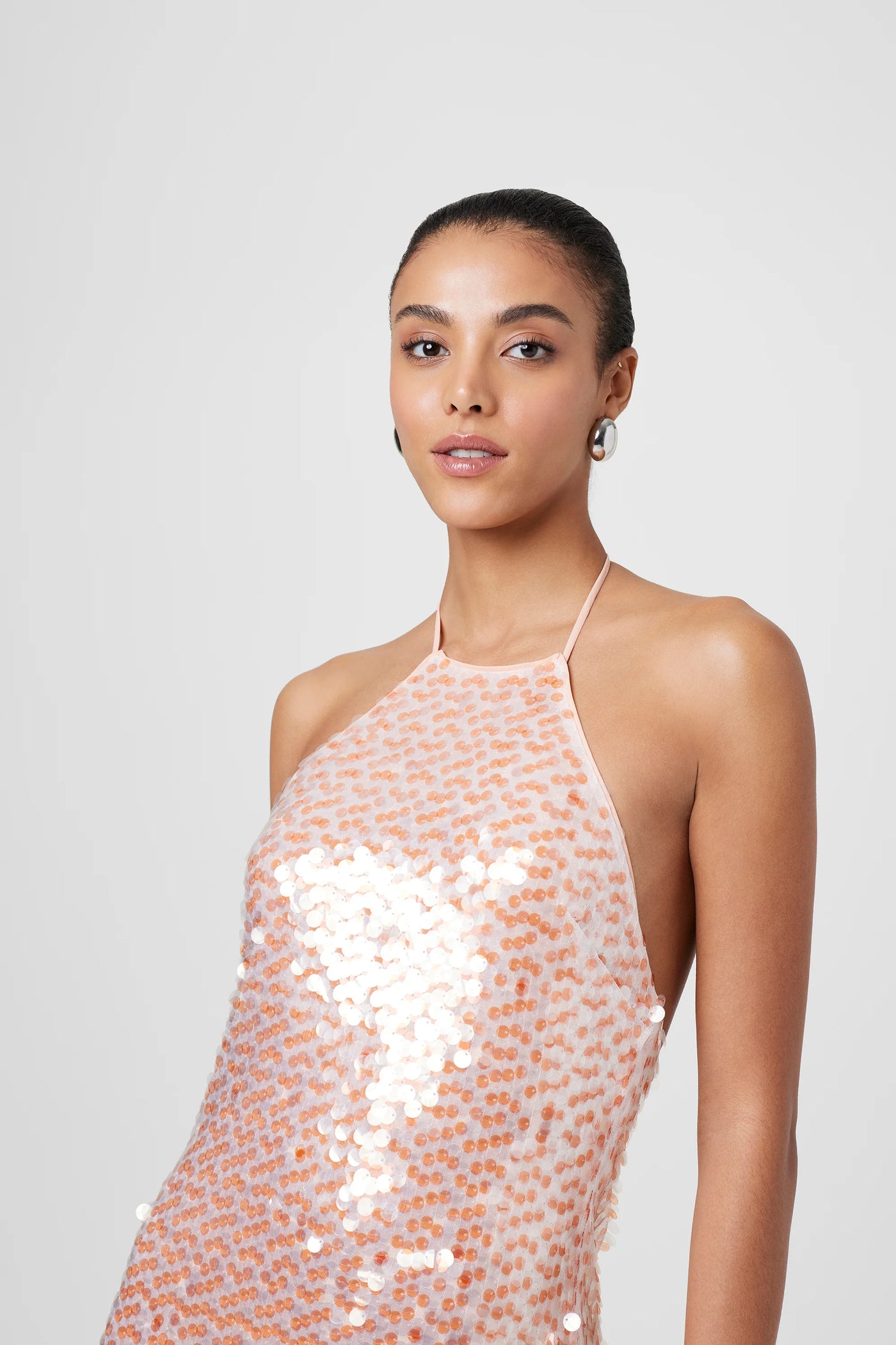 Micky Sequin Halter Dress - Mango