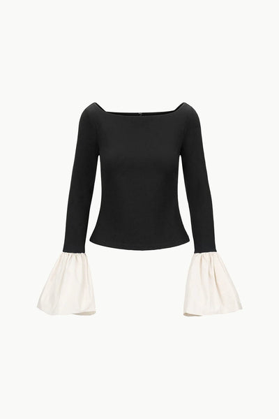 PAIGE TOP - BLACK/IVORY