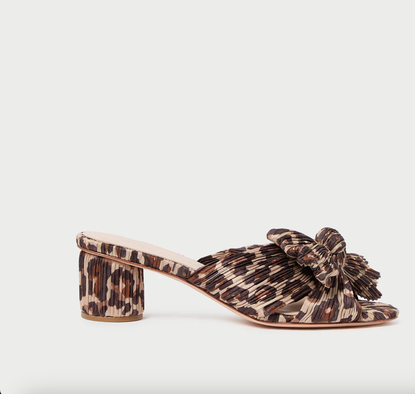 Emilia Pleated Bow Sandal - Leopard