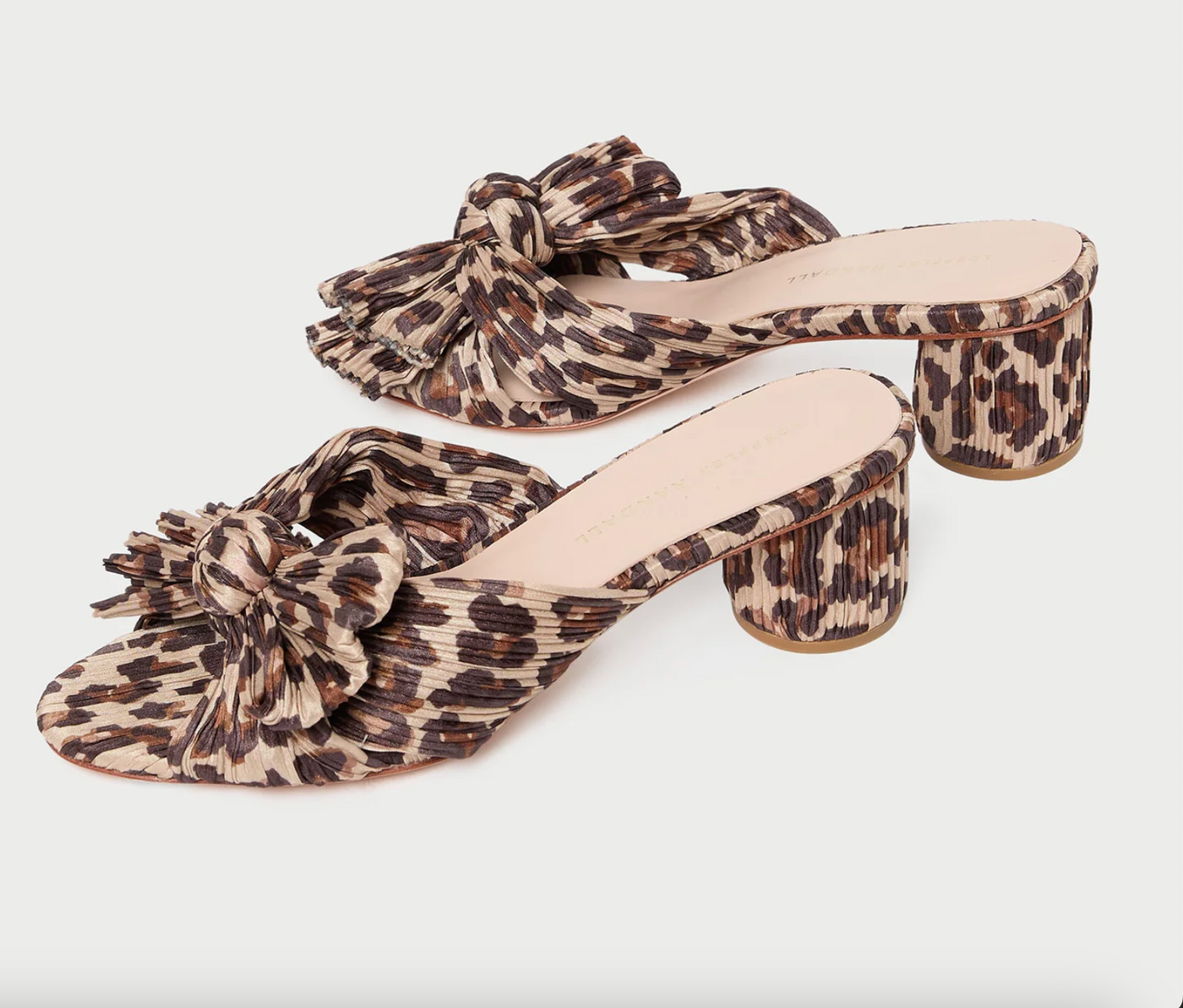 Emilia Pleated Bow Sandal - Leopard