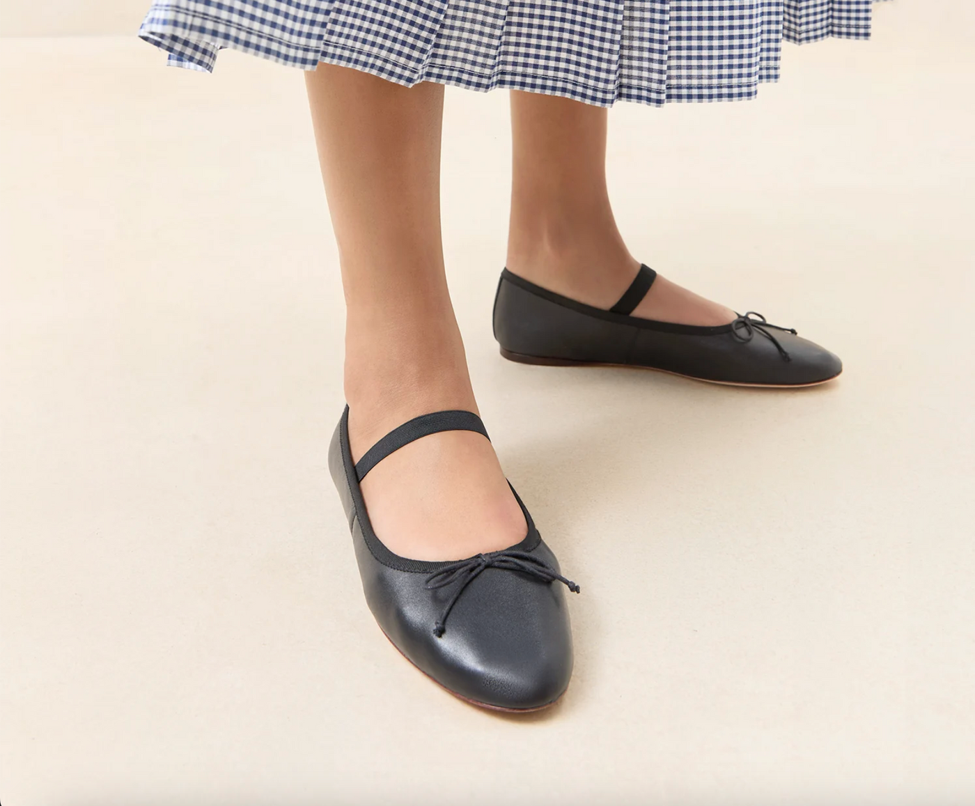 Leonie Leather Ballet Flat - Black