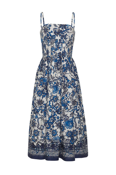 SEA ISLAND MIDI DRESS - Dentelle Blue