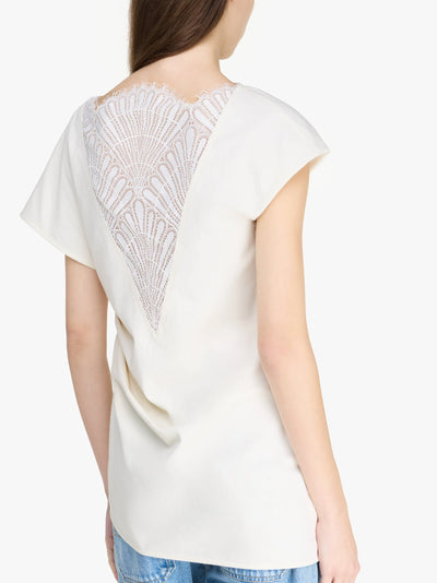 ASYMMETRIC DRAPED TOP - Ivory