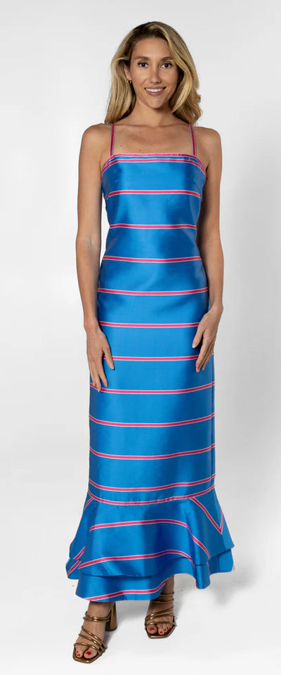 Yacht Dress - Blue and Pink Stripe