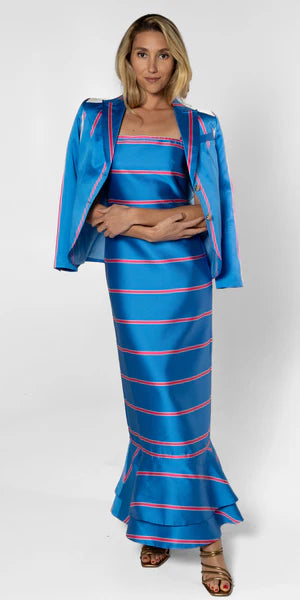 Yacht Dress - Blue and Pink Stripe