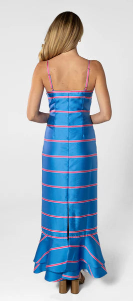 Yacht Dress - Blue and Pink Stripe