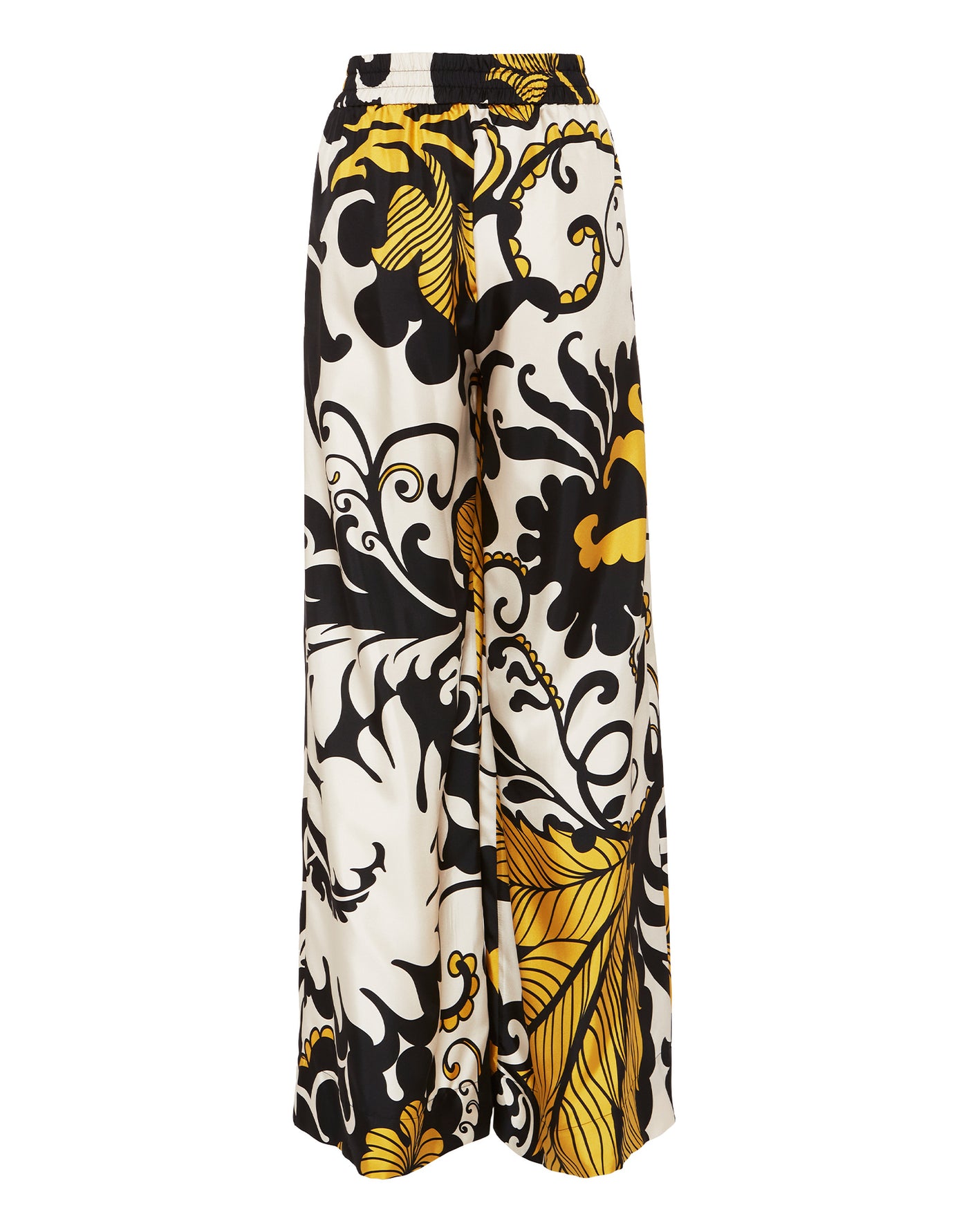 Palazzo Pants - Marea Black & White in Silk Twill