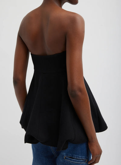 Melee Crepe Strapless Top - Black