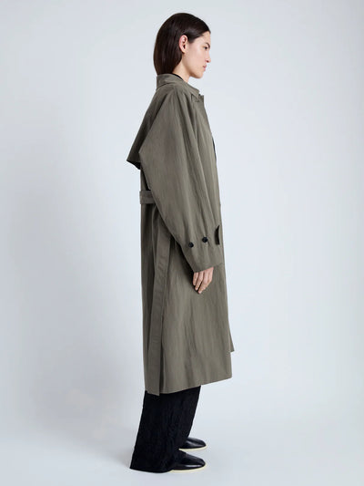 Clark Trench Coat in Cotton Nylon - More Colors Available