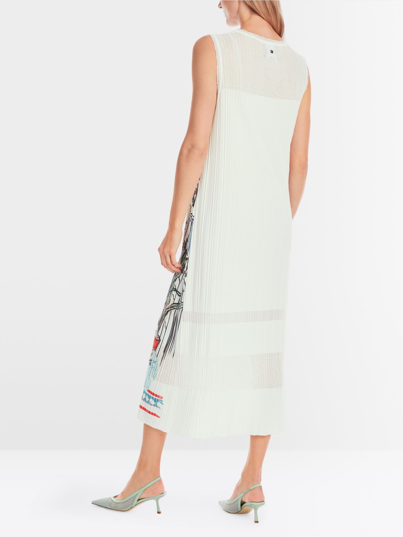 Knitted sleeveless dress - Off-white Multi